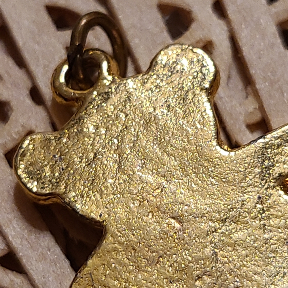 Gold Teddy Bear Charm - Picture 2 of 7